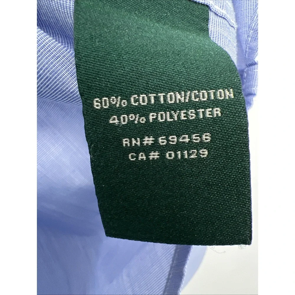 Ralph Lauren Boys Size 12 Oxford Blue Shirt Button‎ Down Long Sleeve Logo